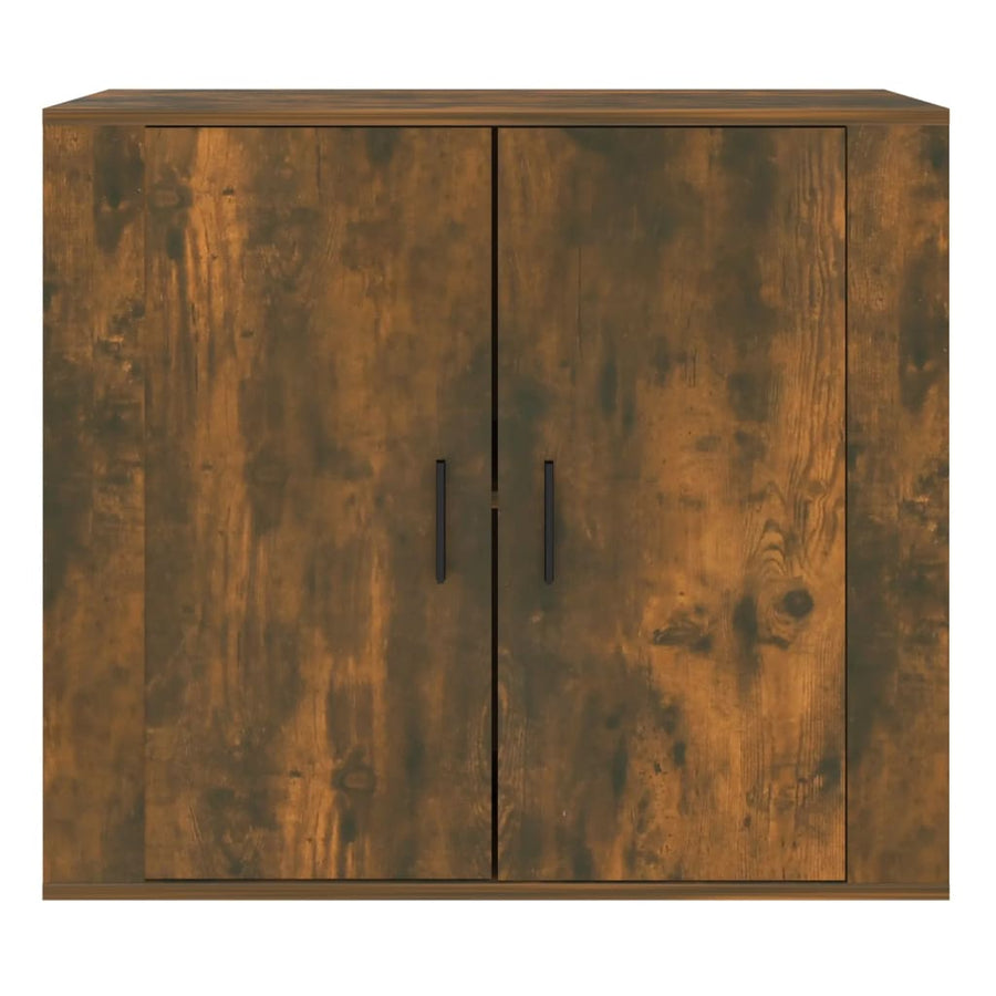 Dressoir 80X33X70 Cm Bewerkt Hout Gerookt Eikenkleurig