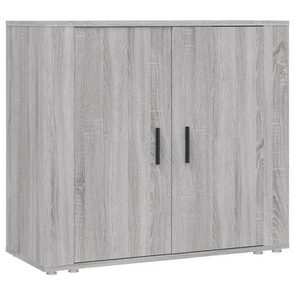 Dressoir 80X33X70 Cm Bewerkt Hout Grijs Sonoma Eikenkleurig