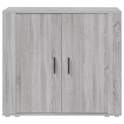 Dressoir 80X33X70 Cm Bewerkt Hout Grijs Sonoma Eikenkleurig