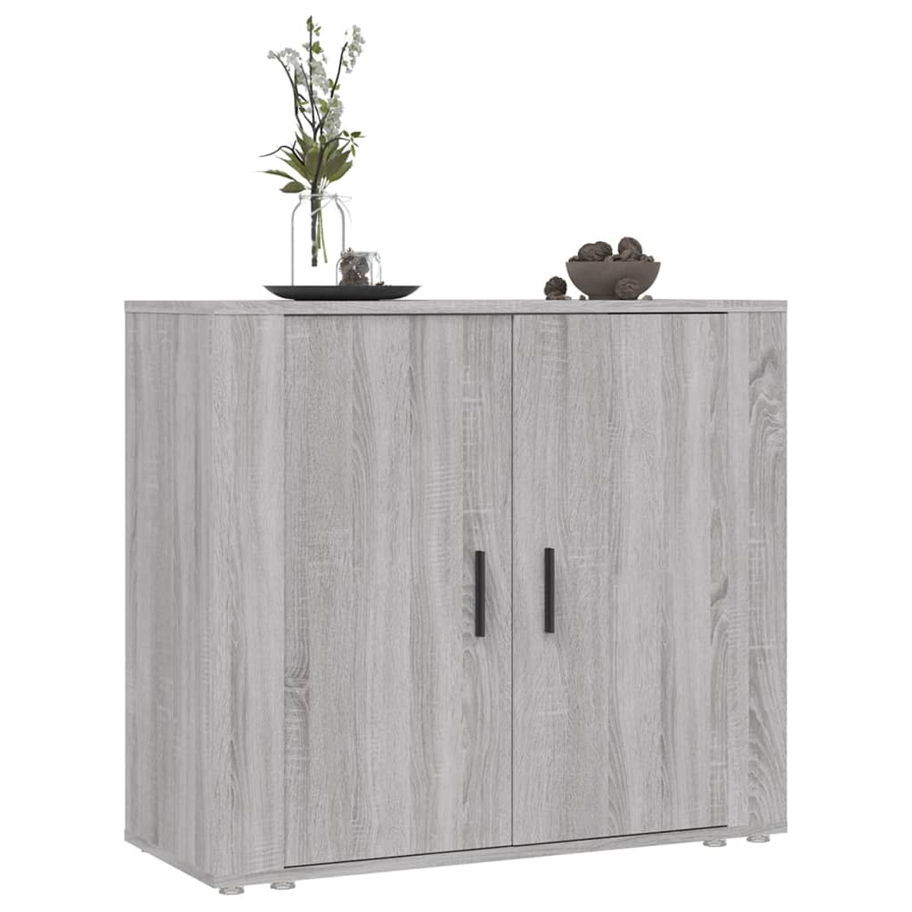Dressoir 80X33X70 Cm Bewerkt Hout Grijs Sonoma Eikenkleurig