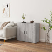 Dressoir 80x33x70 cm bewerkt hout grijs