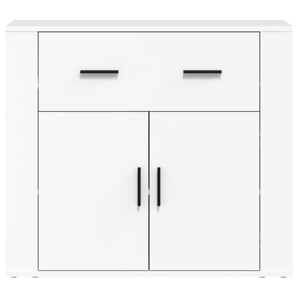 Dressoir 80X33X70 Cm Bewerkt Hout Wit