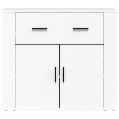 Dressoir 80X33X70 Cm Bewerkt Hout Wit