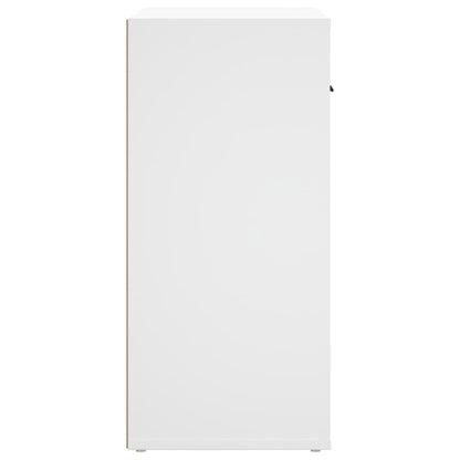 Dressoir 80X33X70 Cm Bewerkt Hout Wit