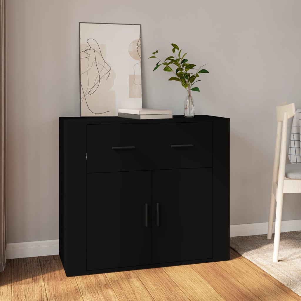 Dressoir 80X33X70 Cm Bewerkt Hout Wit