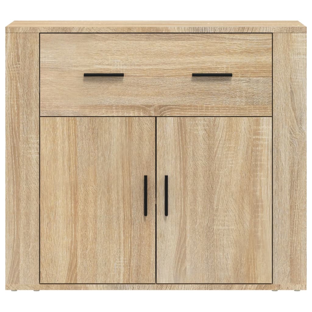 Dressoir 80X33X70 Cm Bewerkt Hout Sonoma Eikenkleurig
