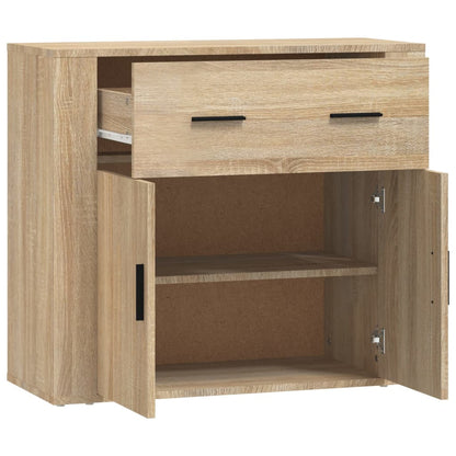 Dressoir 80X33X70 Cm Bewerkt Hout Sonoma Eikenkleurig