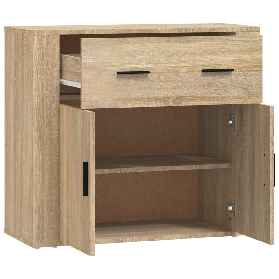 Dressoir 80X33X70 Cm Bewerkt Hout Sonoma Eikenkleurig