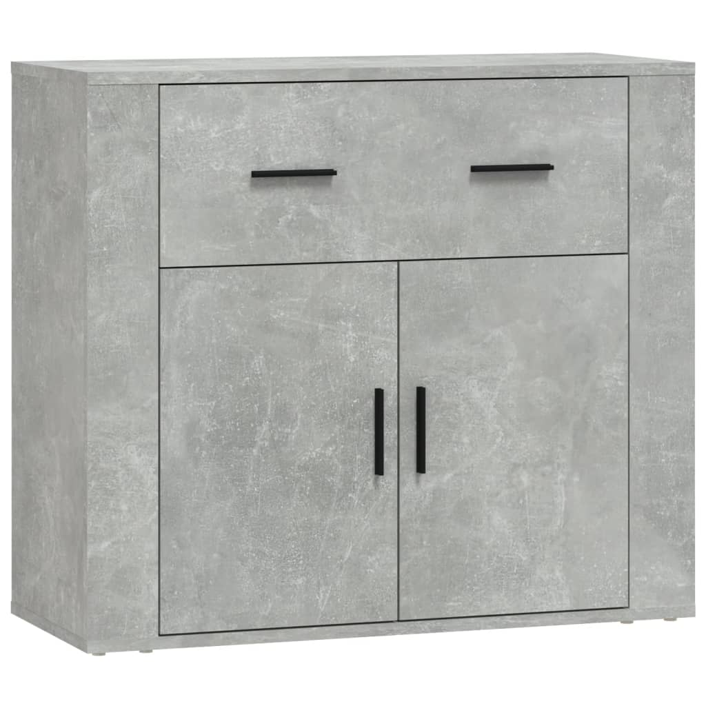 Dressoir 80X33X70 Cm Bewerkt Hout Betongrijs