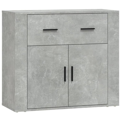 Dressoir 80X33X70 Cm Bewerkt Hout Betongrijs
