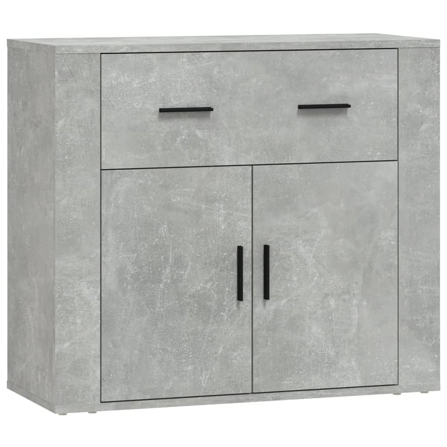 Dressoir 80X33X70 Cm Bewerkt Hout Betongrijs