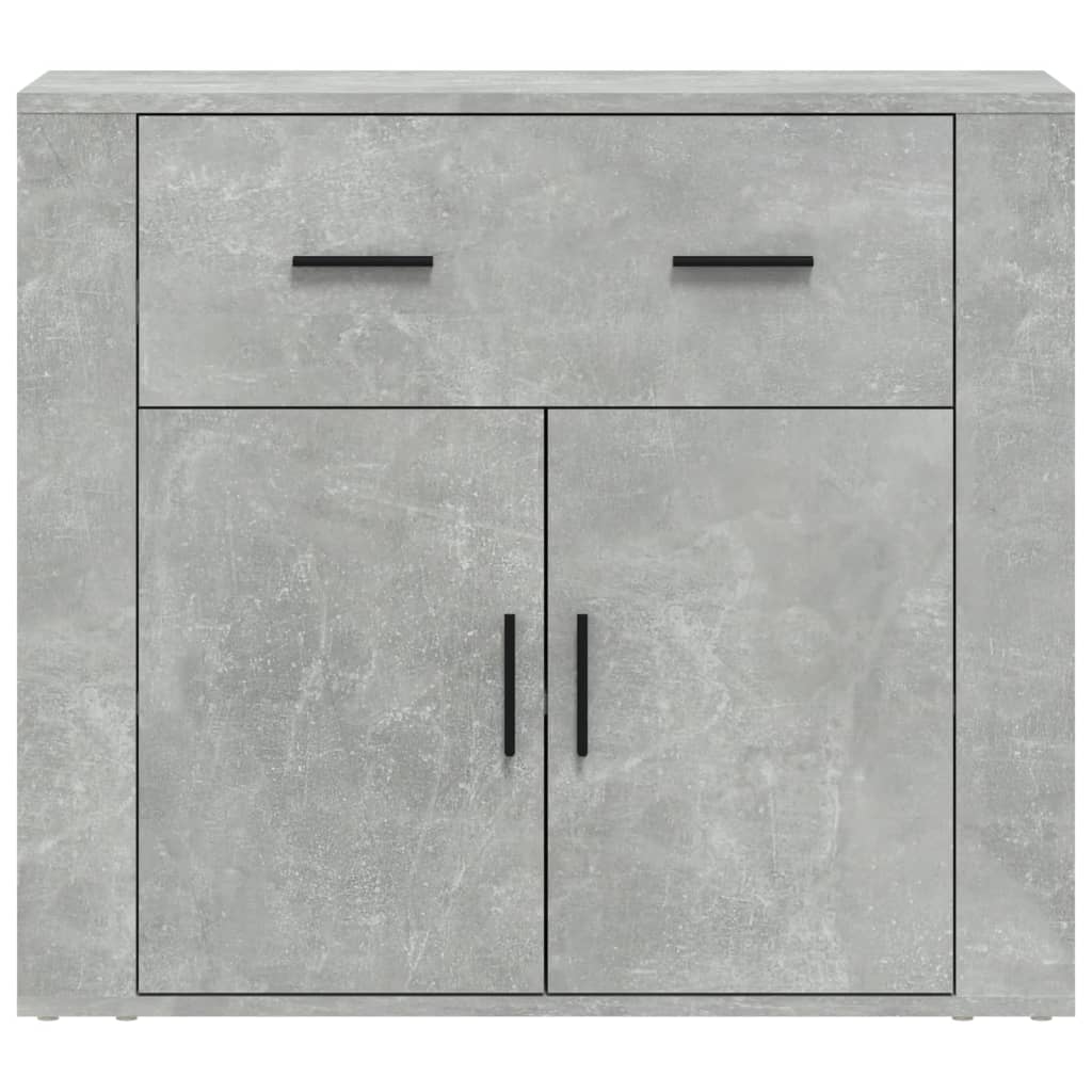 Dressoir 80X33X70 Cm Bewerkt Hout Betongrijs