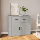 Sideboard 80x33x70 cm engineered wood concrete grey