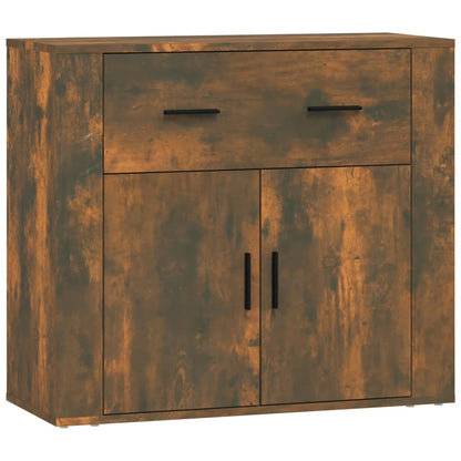 Dressoir 80x33x70 cm bewerkt hout gerookt eikenkleurig