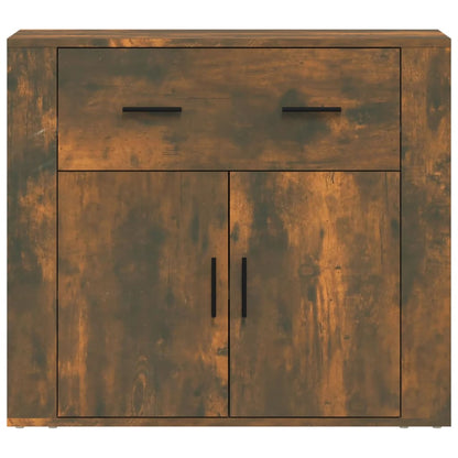 Dressoir 80x33x70 cm bewerkt hout gerookt eikenkleurig