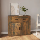 Dressoir 80x33x70 cm bewerkt hout gerookt eiken