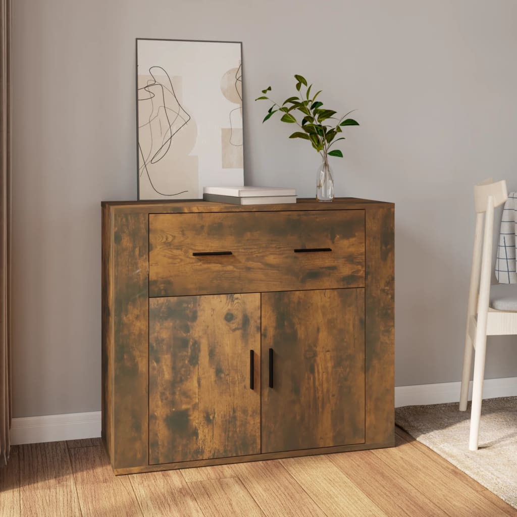 Dressoir 80X33X70 Cm Bewerkt Hout Wit