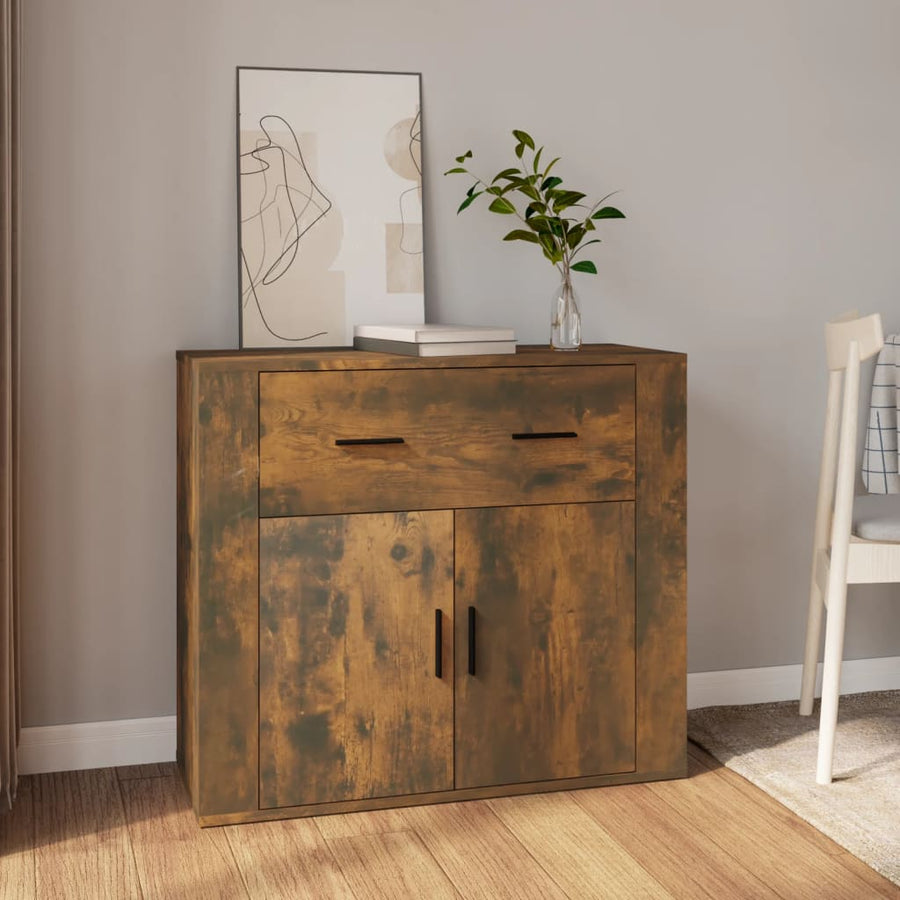 Dressoir 80X33X70 Cm Bewerkt Hout Wit