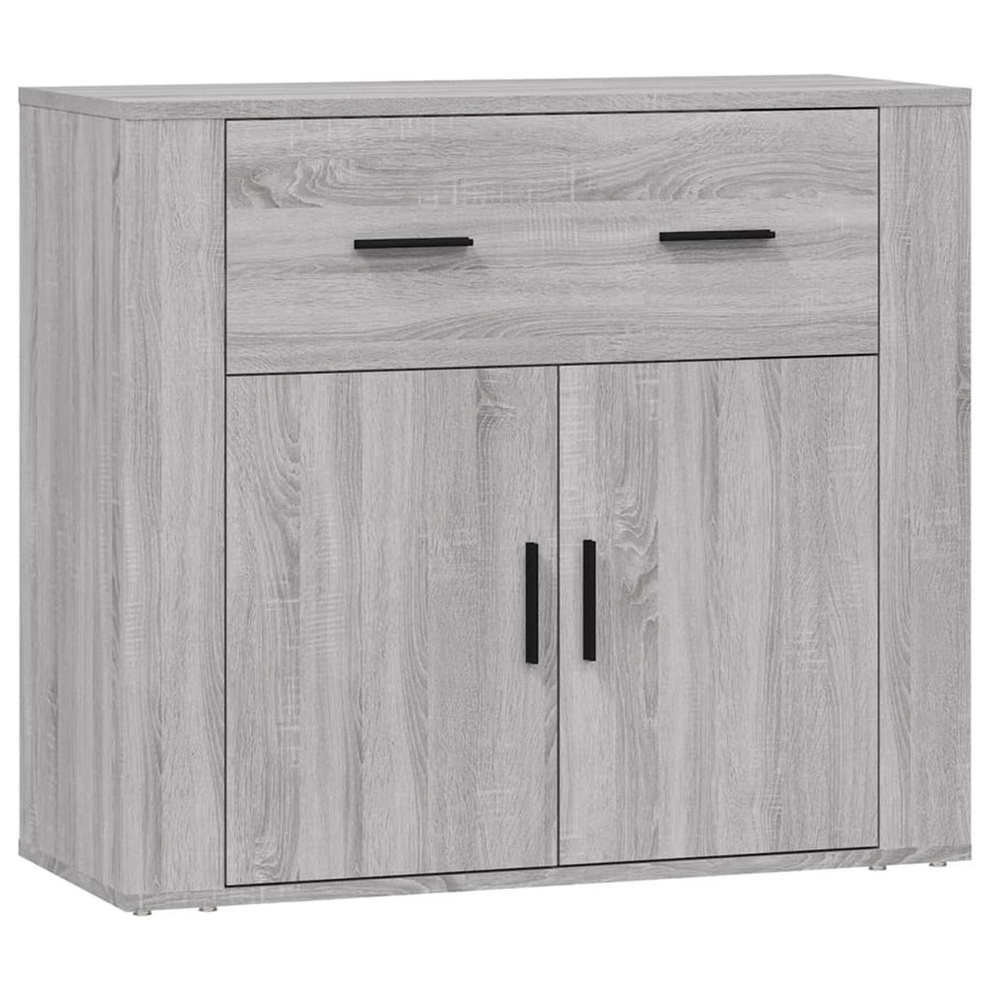 Dressoir 80X33X70 Cm Bewerkt Hout Grijs Sonoma Eikenkleurig