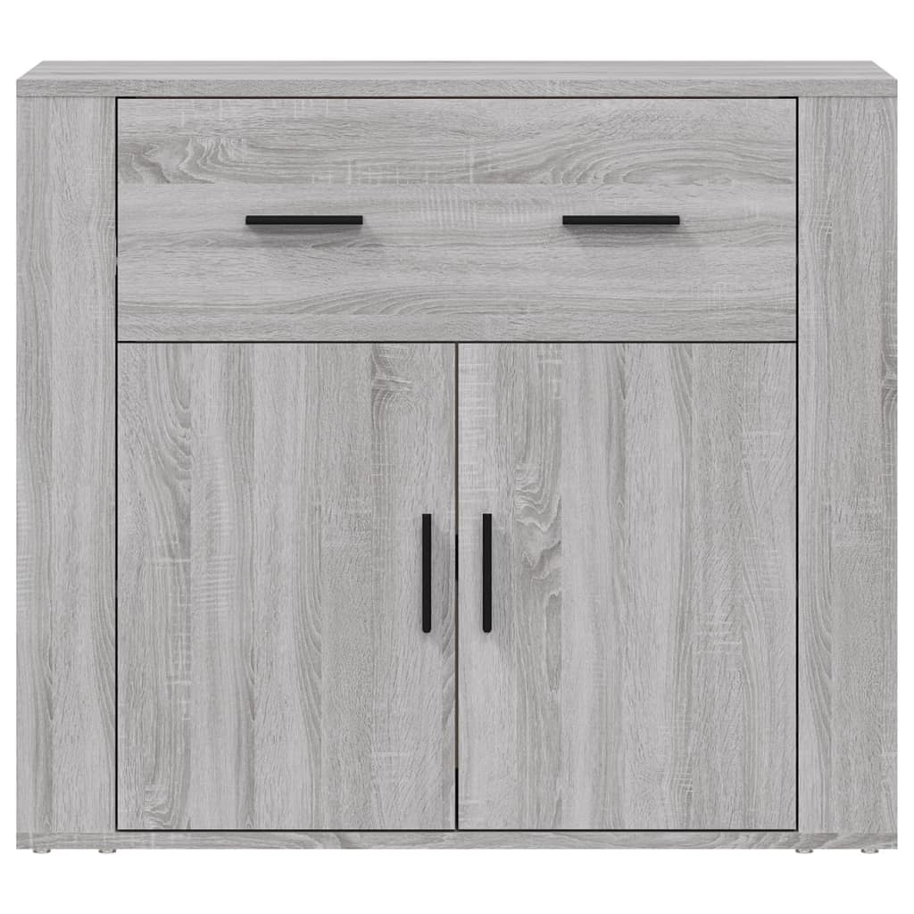 Dressoir 80X33X70 Cm Bewerkt Hout Grijs Sonoma Eikenkleurig