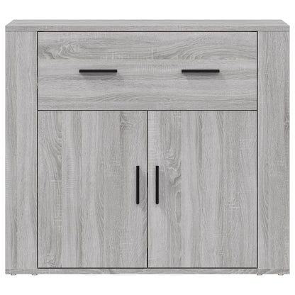 Dressoir 80X33X70 Cm Bewerkt Hout Grijs Sonoma Eikenkleurig