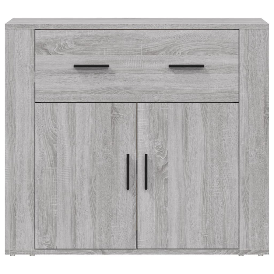 Dressoir 80X33X70 Cm Bewerkt Hout Grijs Sonoma Eikenkleurig