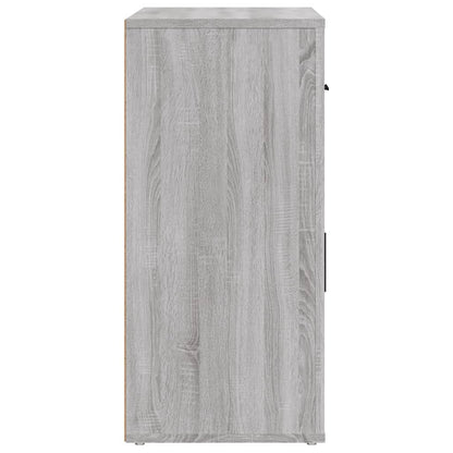 Dressoir 80X33X70 Cm Bewerkt Hout Grijs Sonoma Eikenkleurig