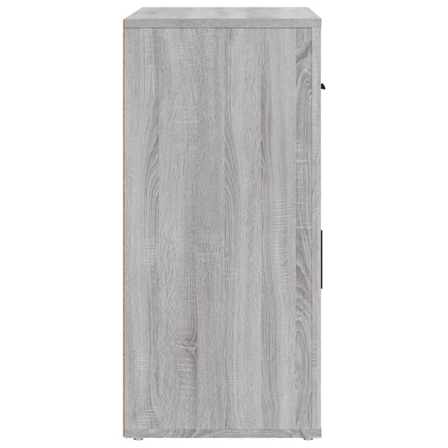 Dressoir 80X33X70 Cm Bewerkt Hout Grijs Sonoma Eikenkleurig