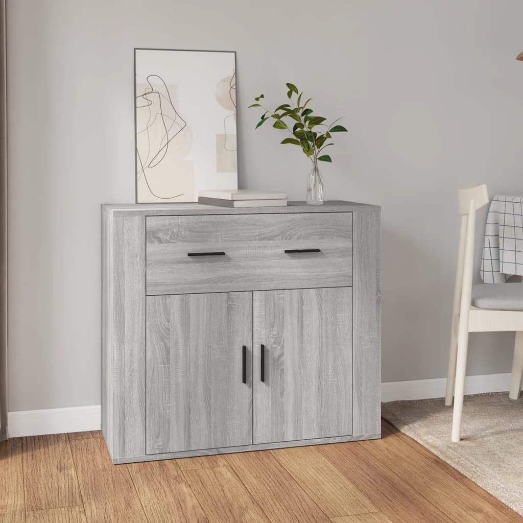 Dressoir 80X33X70 Cm Bewerkt Hout Wit