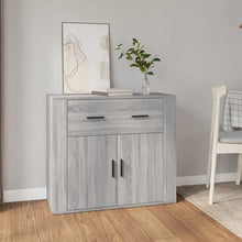Dressoir 80X33X70 Cm Bewerkt Hout Grijs Sonoma Eikenkleurig