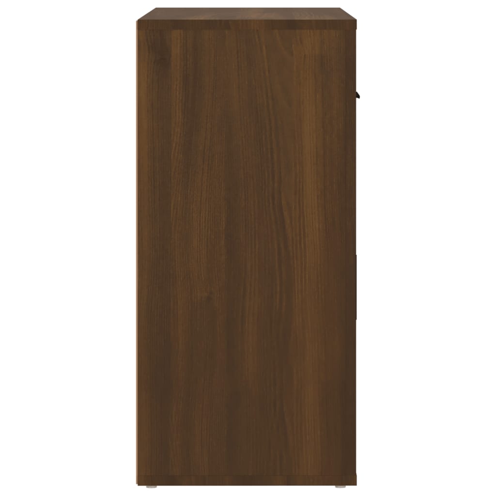 Dressoir 80x33x70 cm bewerkt hout bruin eikenkleur