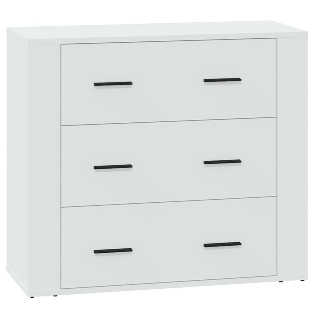 Dressoir 80X33X70 Cm Bewerkt Hout Wit