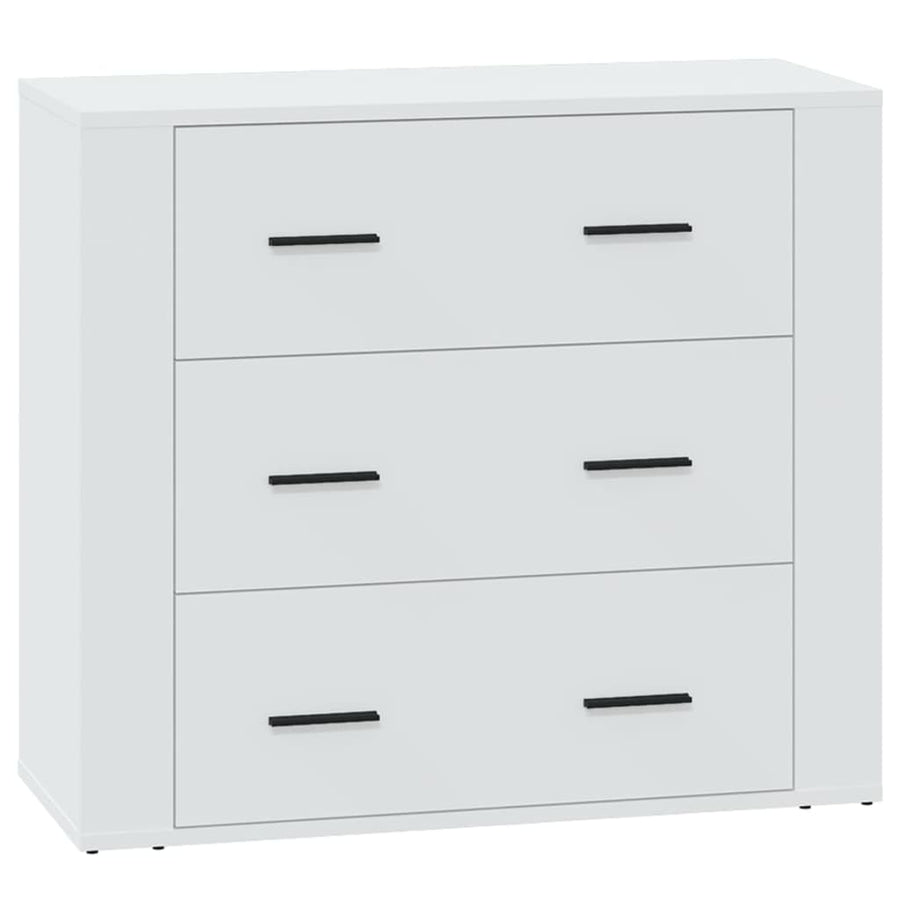 Dressoir 80X33X70 Cm Bewerkt Hout Wit