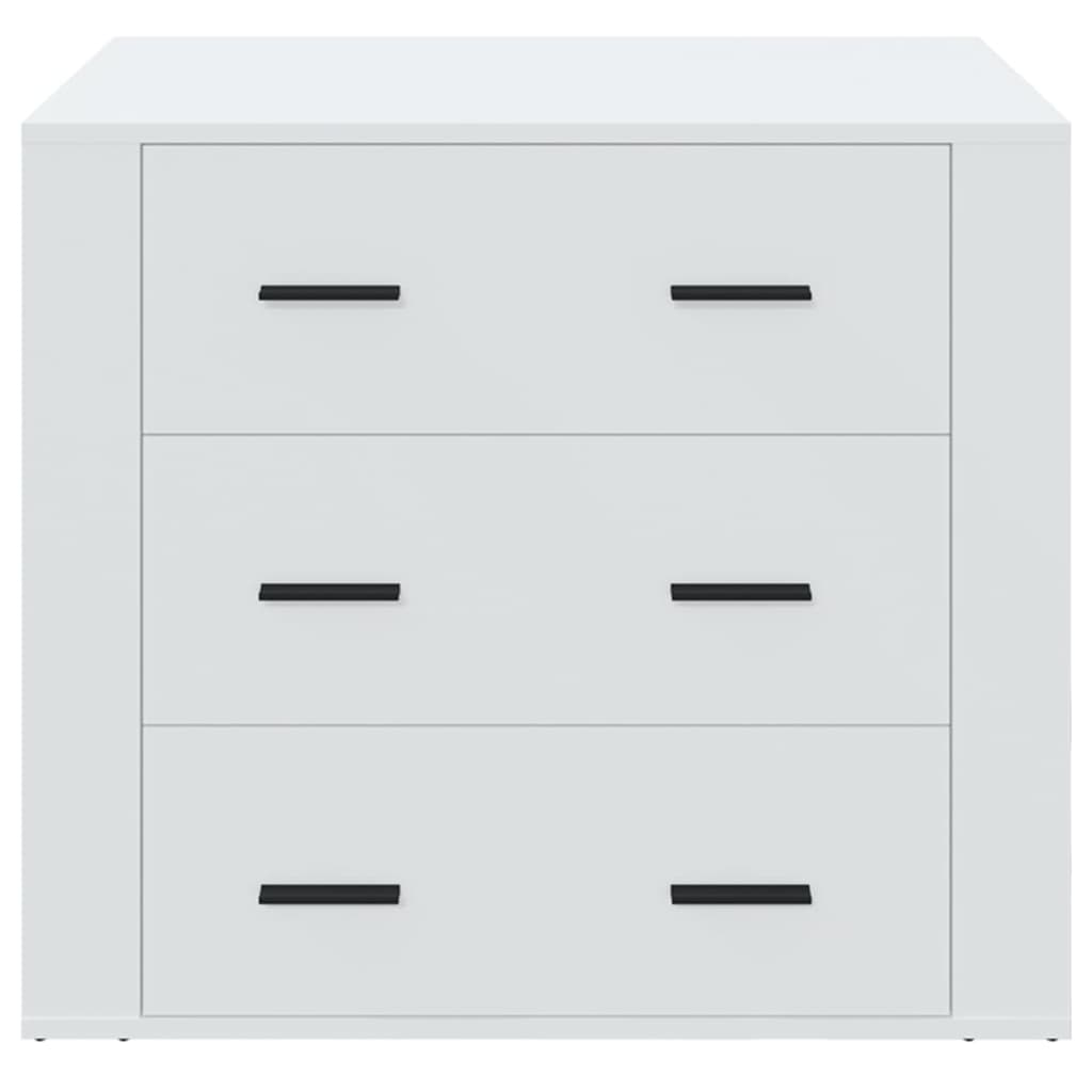 Dressoir 80X33X70 Cm Bewerkt Hout Wit