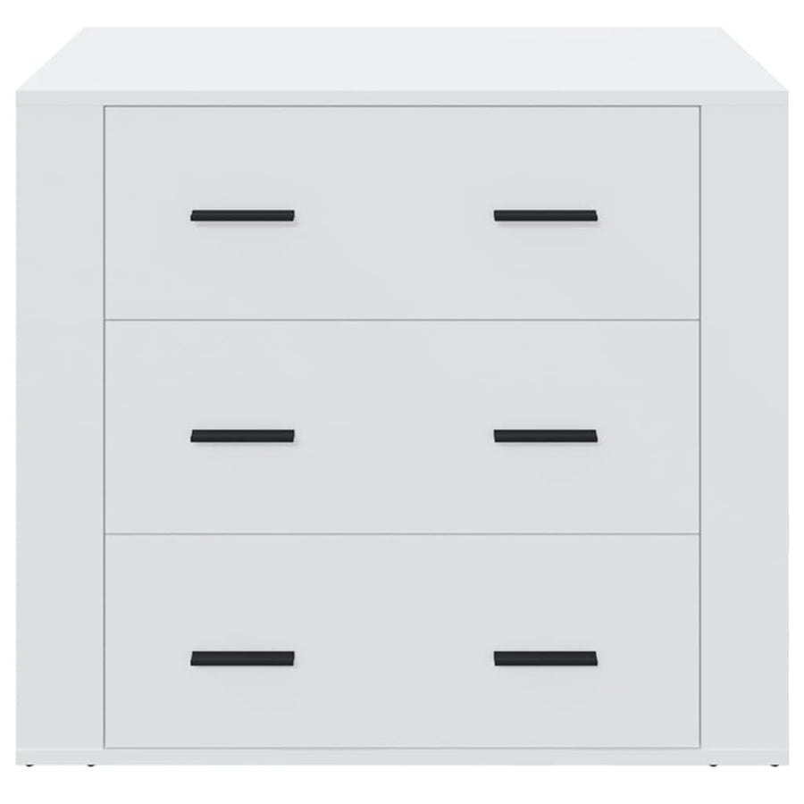 Dressoir 80X33X70 Cm Bewerkt Hout Wit