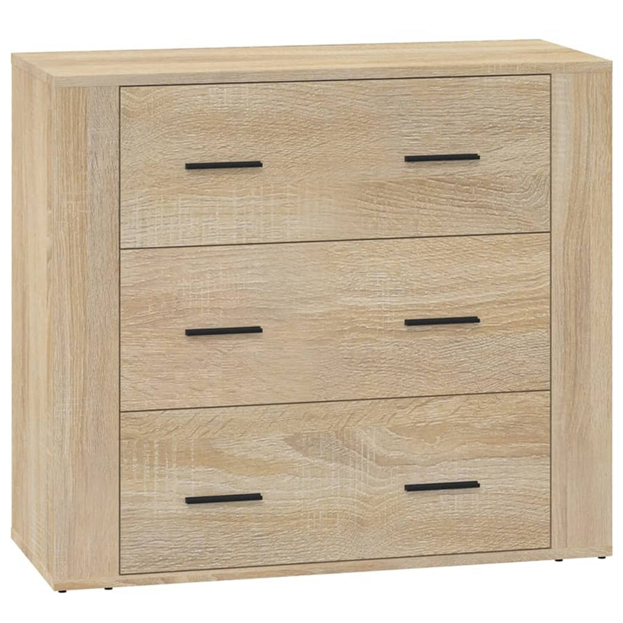 Dressoir 80X33X70 Cm Bewerkt Hout Sonoma Eikenkleurig