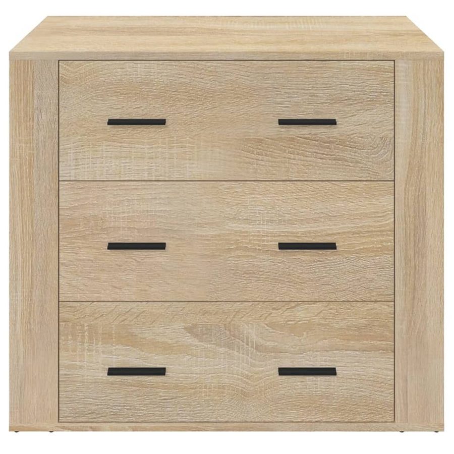 Dressoir 80X33X70 Cm Bewerkt Hout Sonoma Eikenkleurig