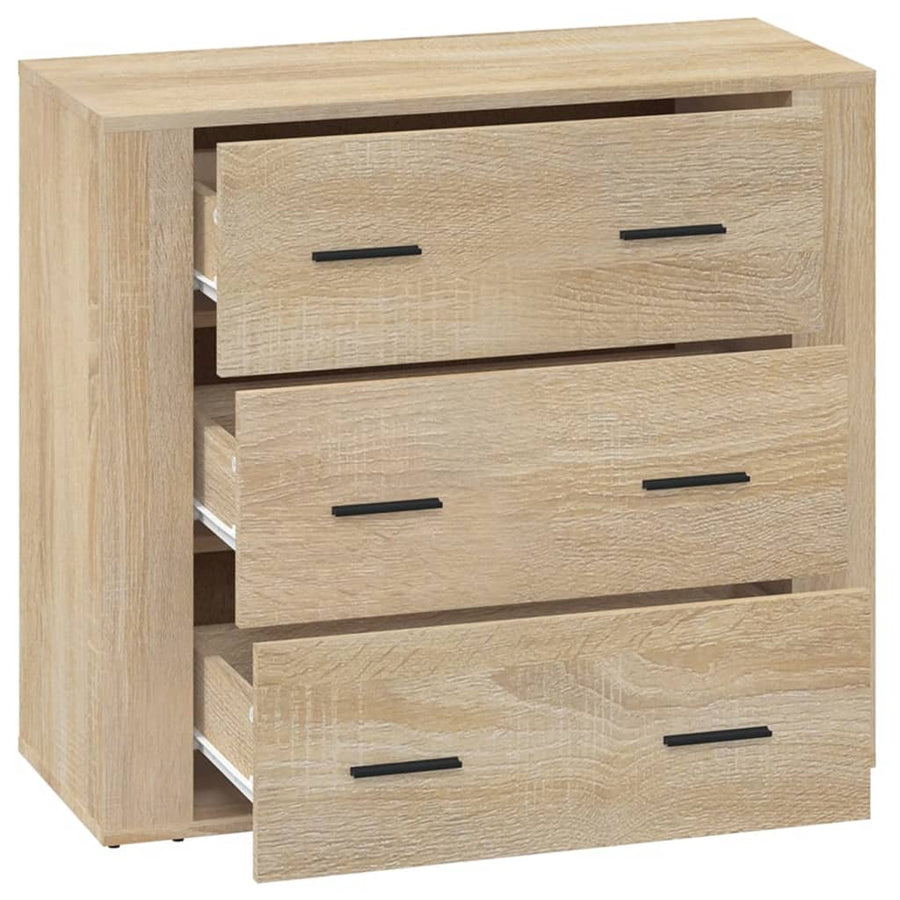 Dressoir 80X33X70 Cm Bewerkt Hout Sonoma Eikenkleurig