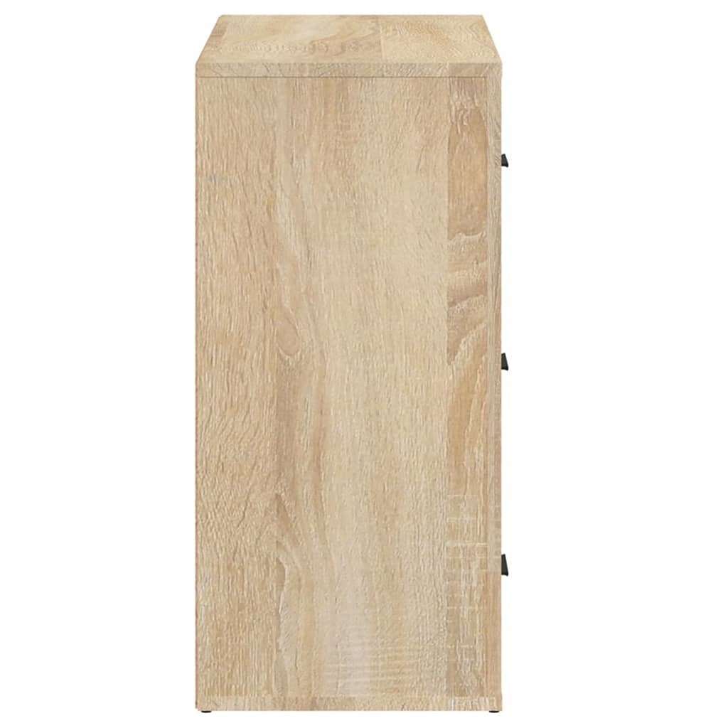 Dressoir 80X33X70 Cm Bewerkt Hout Sonoma Eikenkleurig