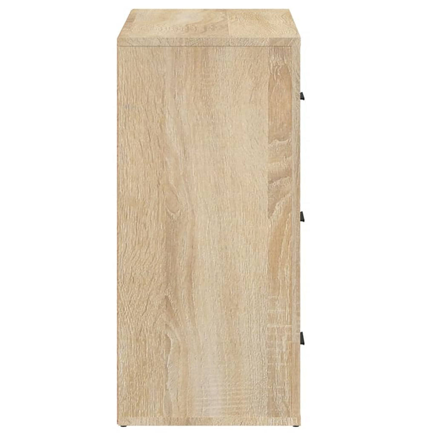 Dressoir 80X33X70 Cm Bewerkt Hout Sonoma Eikenkleurig