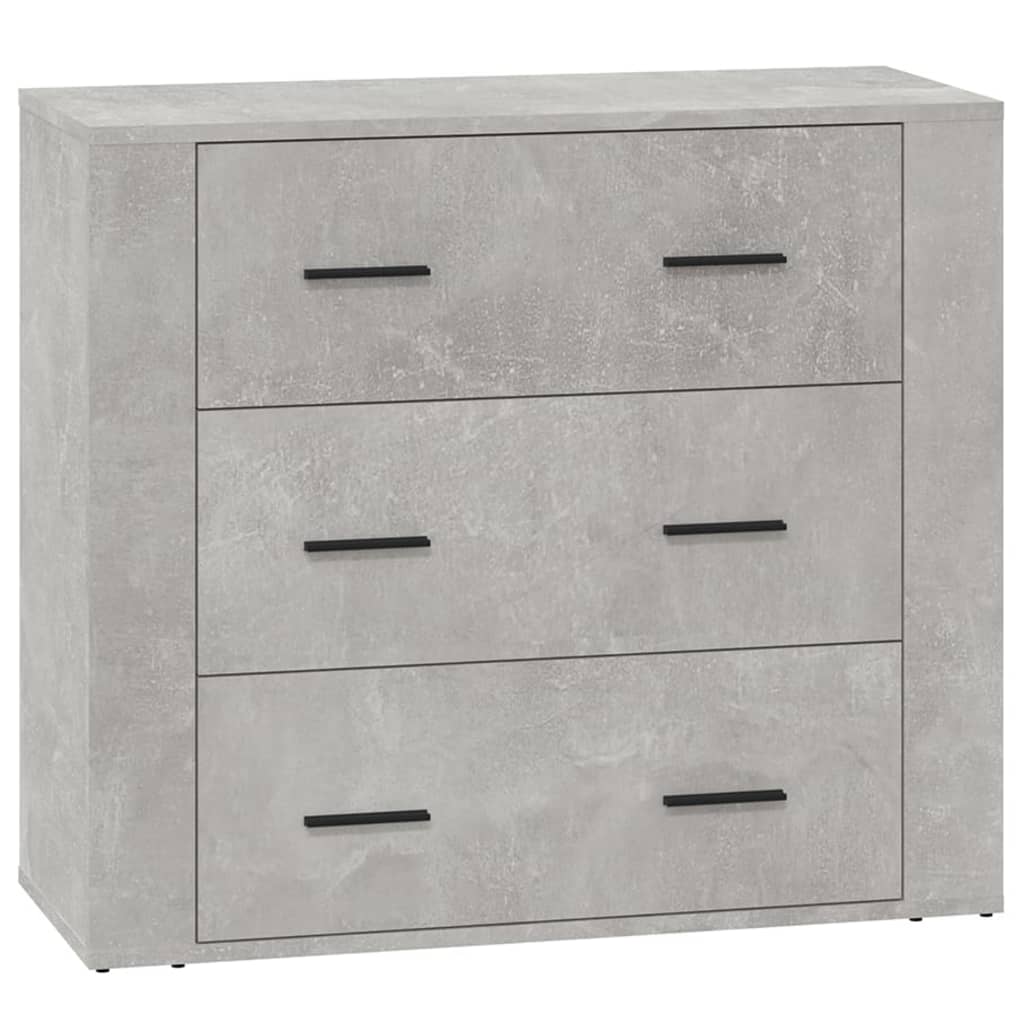Dressoir 80X33X70 Cm Bewerkt Hout Betongrijs