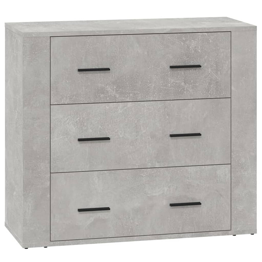 Dressoir 80X33X70 Cm Bewerkt Hout Betongrijs