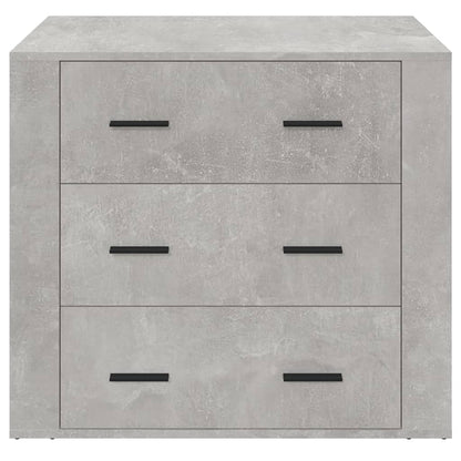 Dressoir 80X33X70 Cm Bewerkt Hout Betongrijs