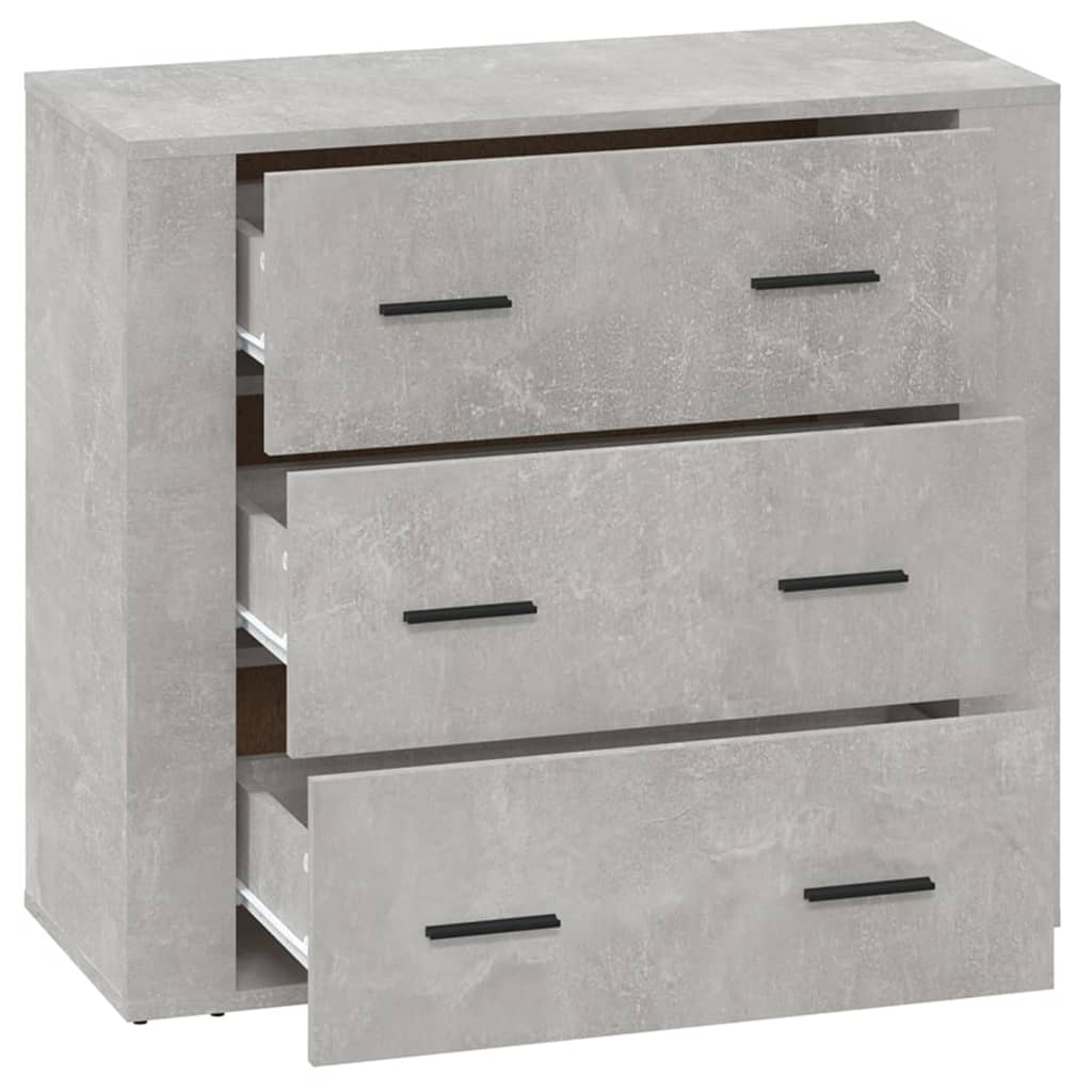 Dressoir 80X33X70 Cm Bewerkt Hout Betongrijs