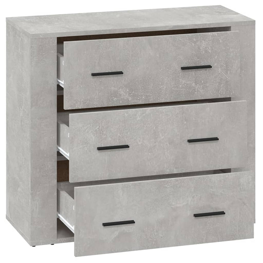 Dressoir 80X33X70 Cm Bewerkt Hout Betongrijs