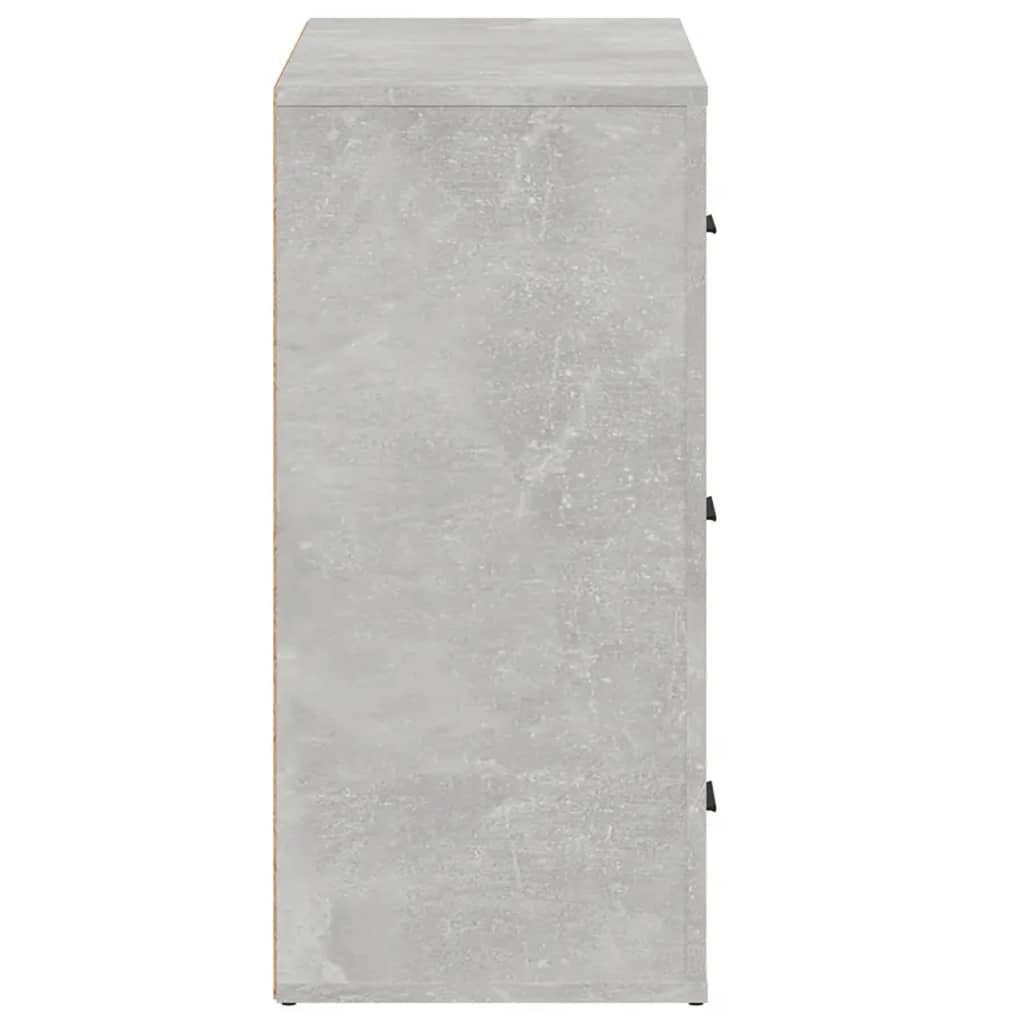 Dressoir 80X33X70 Cm Bewerkt Hout Betongrijs