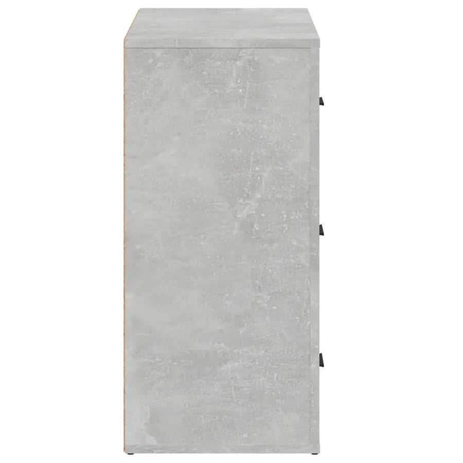 Dressoir 80X33X70 Cm Bewerkt Hout Betongrijs