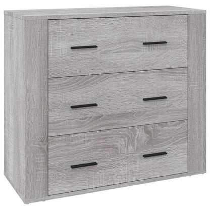 Dressoir 80X33X70 Cm Bewerkt Hout Grijs Sonoma Eikenkleurig