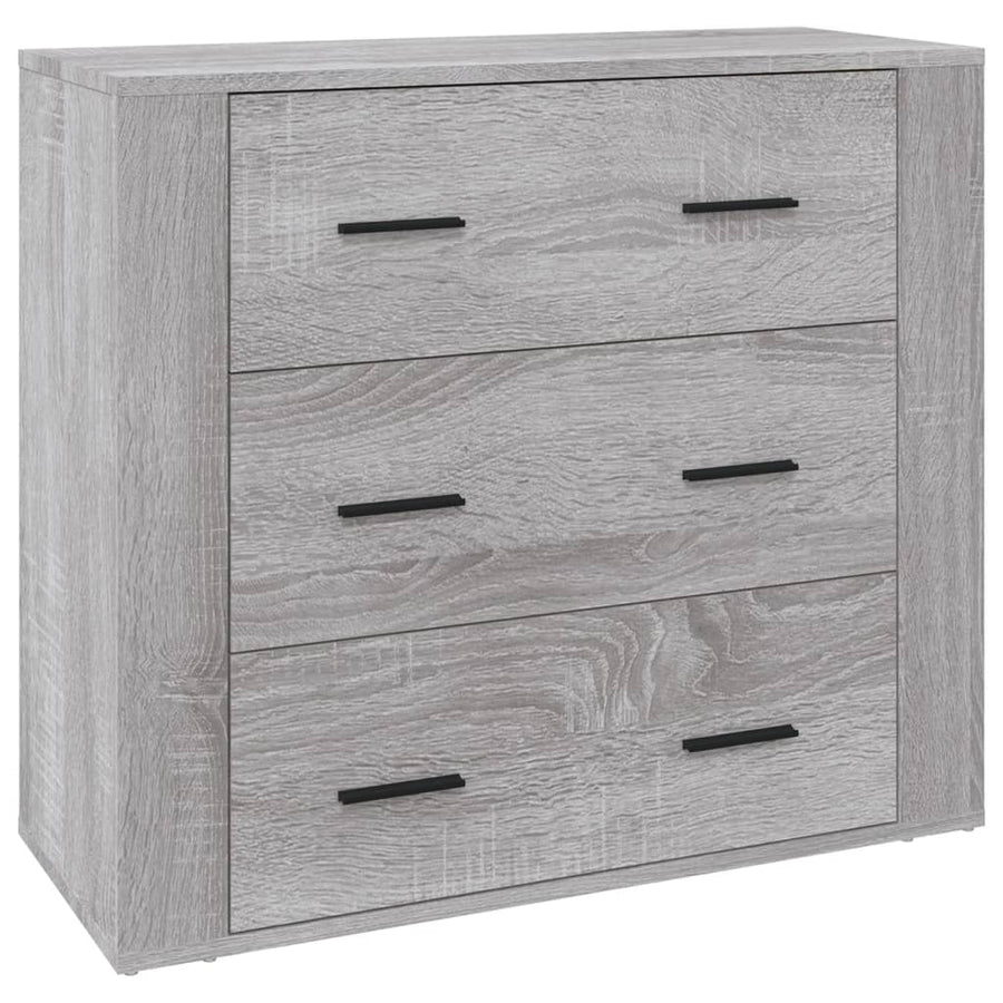 Dressoir 80X33X70 Cm Bewerkt Hout Grijs Sonoma Eikenkleurig