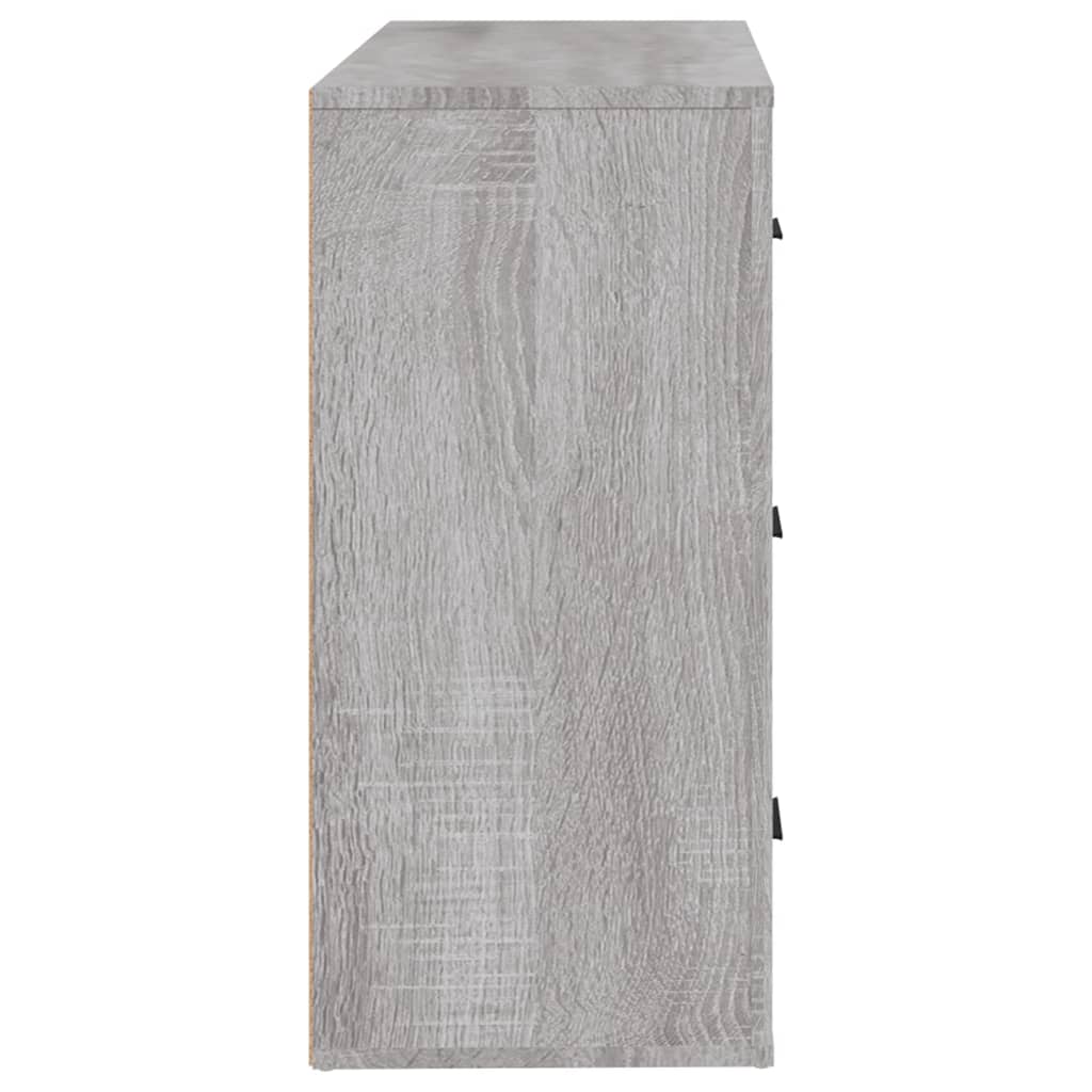 Dressoir 80X33X70 Cm Bewerkt Hout Grijs Sonoma Eikenkleurig